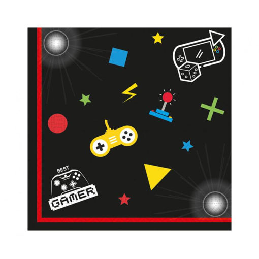 Picture of GAMING PAPER NAPKINS 33X33CM - 20 PACK